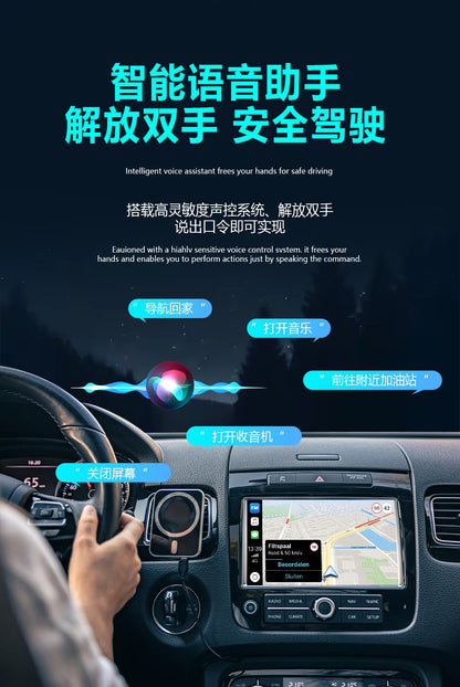 Adaptateur CarPlay 4-en-1 Nouvelle Version, Sans Fil, Bluetooth, Mise en Miroir d'Écran, Intelligent, Plug-and-Play