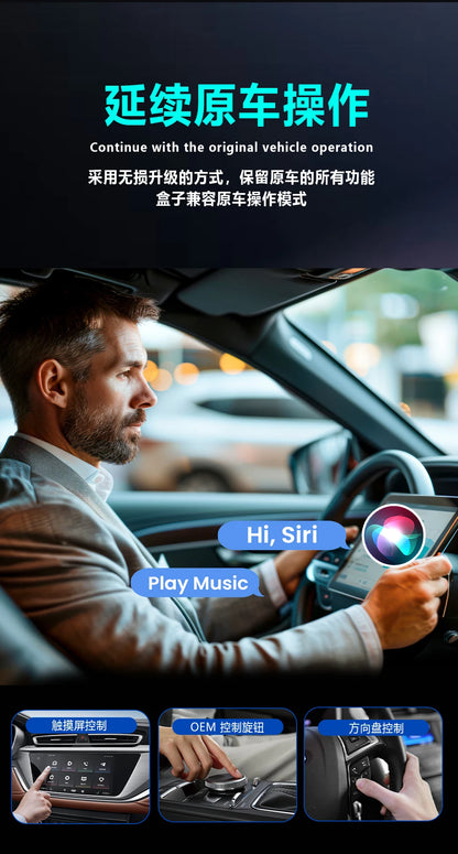 Adaptateur CarPlay 4-en-1 Nouvelle Version, Sans Fil, Bluetooth, Mise en Miroir d'Écran, Intelligent, Plug-and-Play